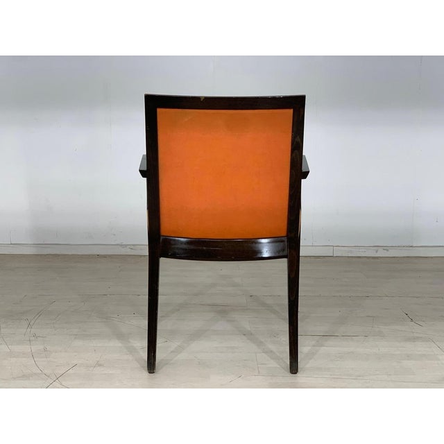 Brown Mid-Century Orange Armchair, Italy For Sale - Image 8 of 11