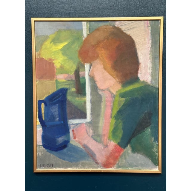 Anna‑stina Nilstoft, Woman, 1950s, Oil Painting on Canvas, Framed For Sale - Image 10 of 18