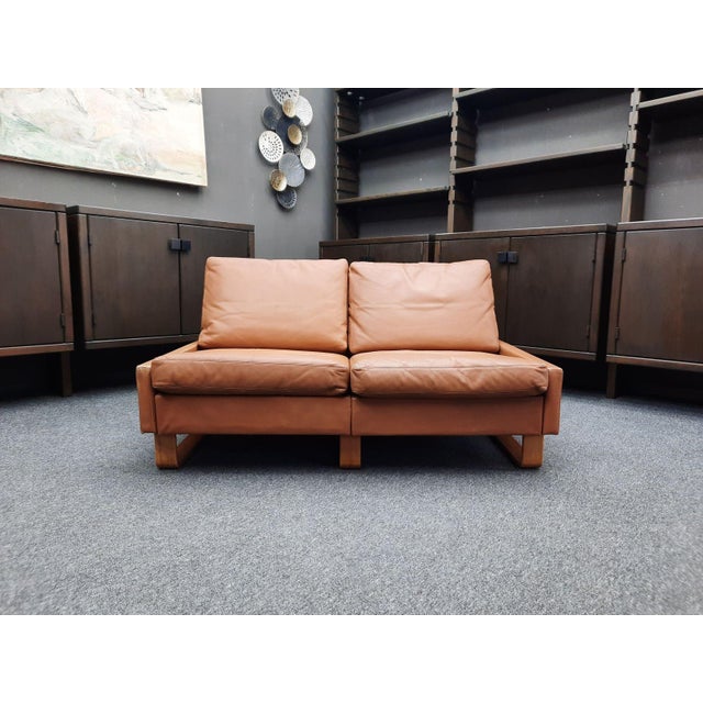 Model Conseta Two-Seater Leather Sofa by Wilhelm Möller for Cor, 1960s For Sale - Image 4 of 14