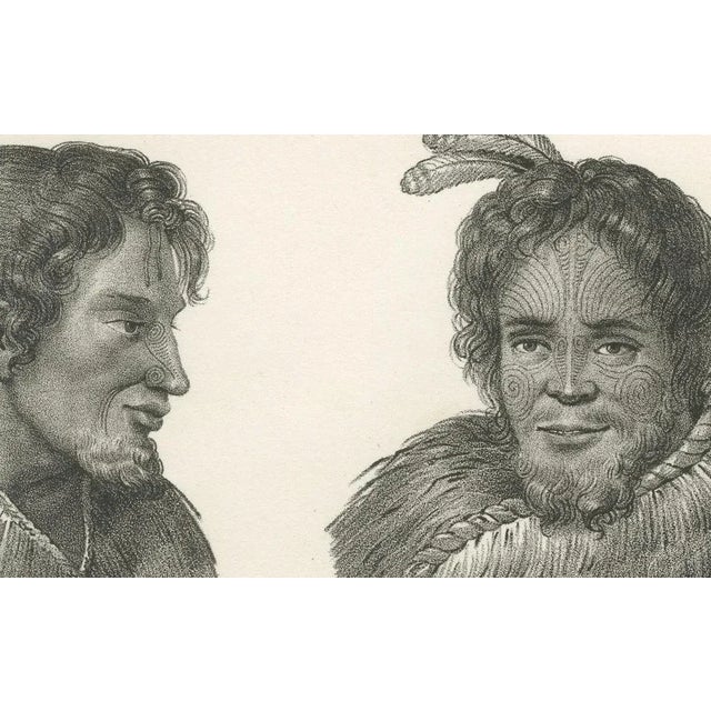 Dumont d’Urville, Portraits of Maori Life and Tattoo Art in New Zealand, 1836, Print For Sale - Image 4 of 7