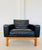 1960s Vintage Danish Black Leather & Oak Lounge Chair by Poul M Volther for Erik Jørgensen, 1960s For Sale - Image 5 of 18