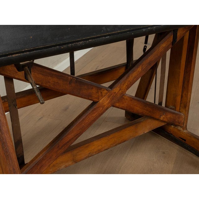 Black Wooden Drawing Table, 1900s For Sale - Image 8 of 12
