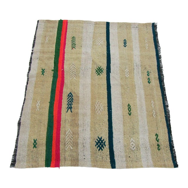 Vintage Mini Turkish Kilim Rug For Sale