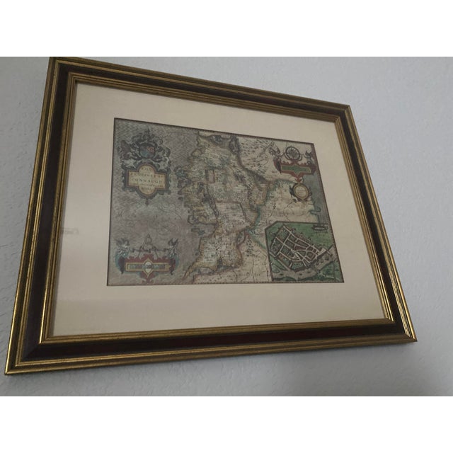 Ethan Allen “British Country Map” Matted and Framed Print Vintage "Mint" Condition For Sale - Image 10 of 11