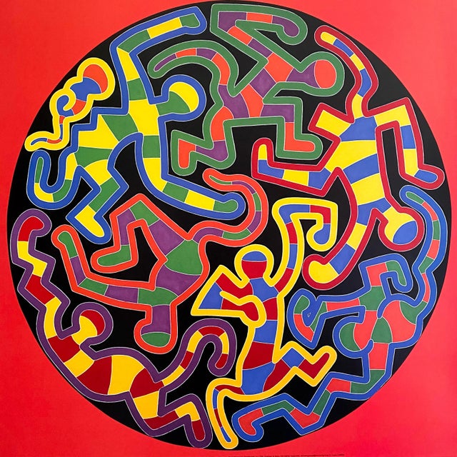 Keith Haring Estate Vintage 1999 Lithograph Print Pop Art