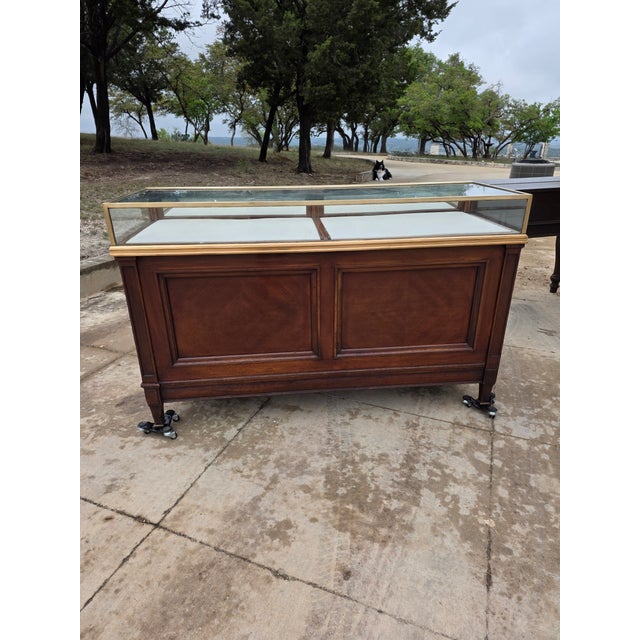 Antique Mercantile Display Case With Storage For Sale - Image 11 of 12