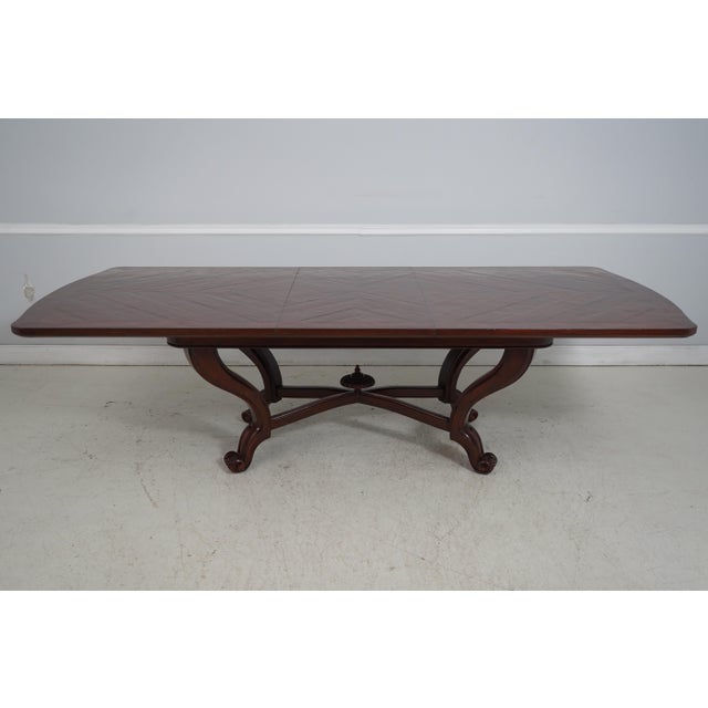 Emanuel Morez Mahogany Brass Inlaid Dining Table For Sale - Image 13 of 18