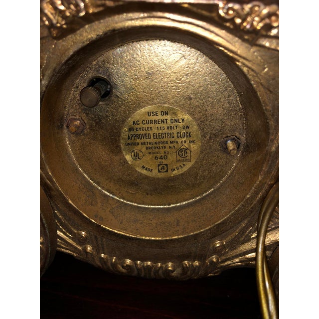 Mid-Century United Metal Goods Model 640 Four-Horse Carriage Mantel Clock For Sale - Image 11 of 11