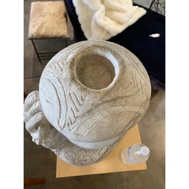 Mid 20th Century Vintage Doug Hyde Stone Sculpture of an American Inuit For Sale - Image 5 of 13