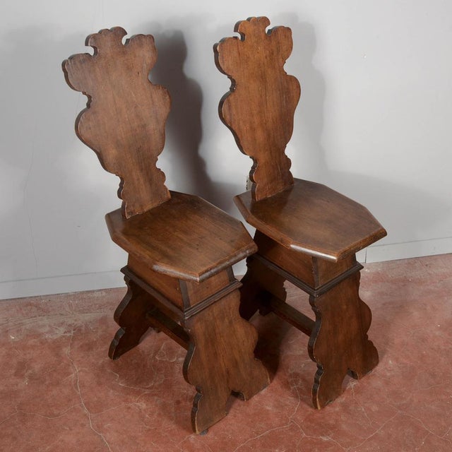 Wood Set of Rustic Wood Chairs and Stools For Sale - Image 7 of 17