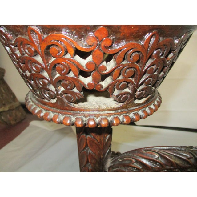 Antique Indian British Raj Rosewood Weaving Stand 19th Century For Sale - Image 11 of 17