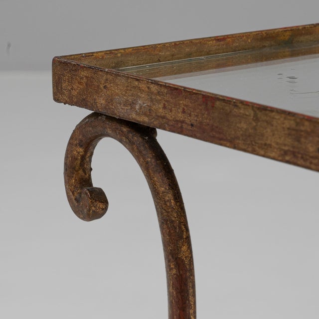 20th Century French Brass Coffee Table With Glass Top For Sale - Image 12 of 18