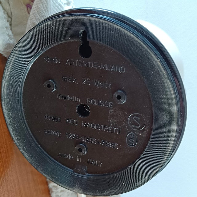 Black Eclisse Table Lamps by Magistretti Artemide, Set of 2 For Sale - Image 8 of 11