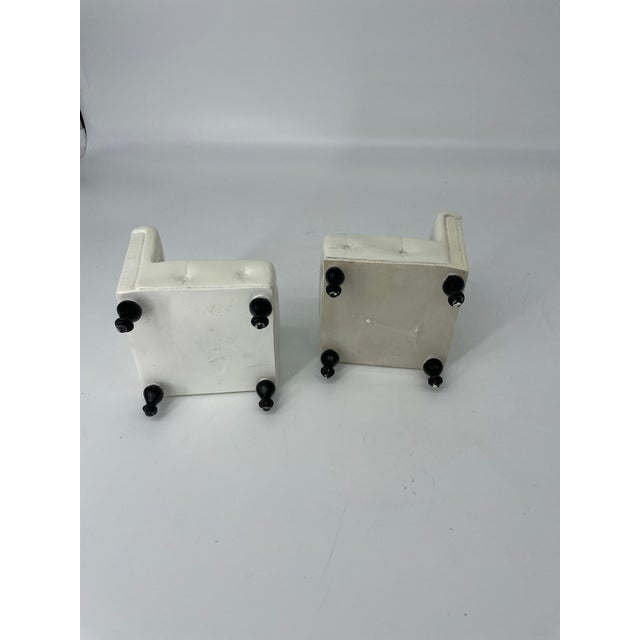 Tufted/Chesterfield Seat Bookends - A Pair For Sale In Greenville, SC - Image 6 of 7