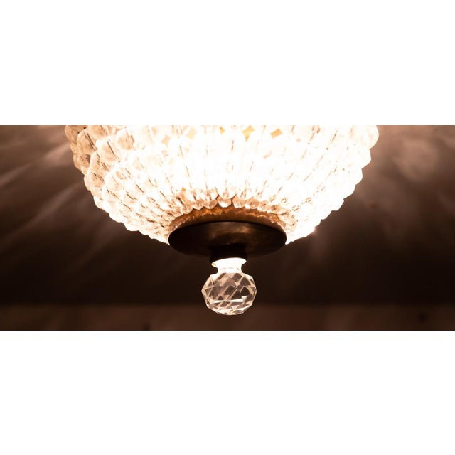 Miniature Crystal Glass Pendant Lamp, France, 1950 For Sale - Image 6 of 8
