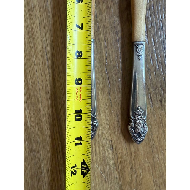 Silver 1950s Silver-Plate Serving Utensils Oneida Prestige Distinction 1951 Set of 5 For Sale - Image 8 of 12