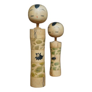 Vintage Sosaku Kokeshi, Japan, 1960s, Set of 2 For Sale