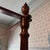 Solid Mahogany Rice Carved Four Poster Queen Bed With Canopy Frame and Low-Profile Boxspring For Sale - Image 10 of 12
