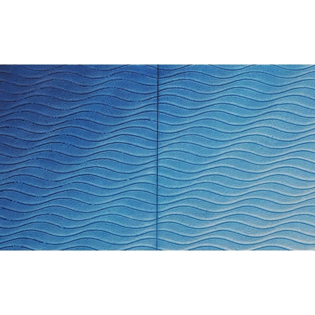 3 panels. Each panel 39.5" x 31.5" Pebbles, sand and pigment on panel, frame not necessary as it has worked edges. Looks...