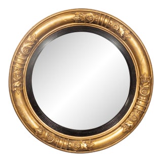 Regency Giltwood Convex Mirror For Sale