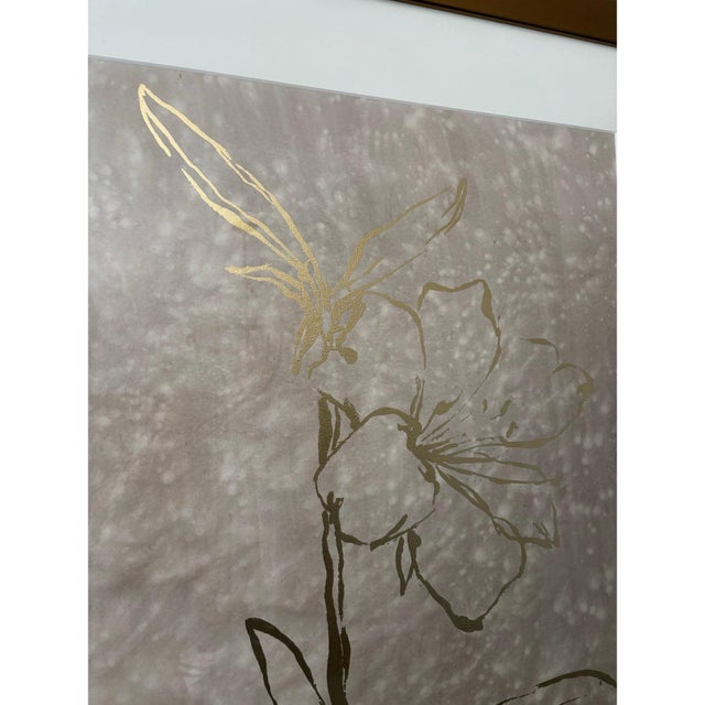 2020s Gold Foil Watercolor Artwork by Chelsea House For Sale - Image 5 of 7