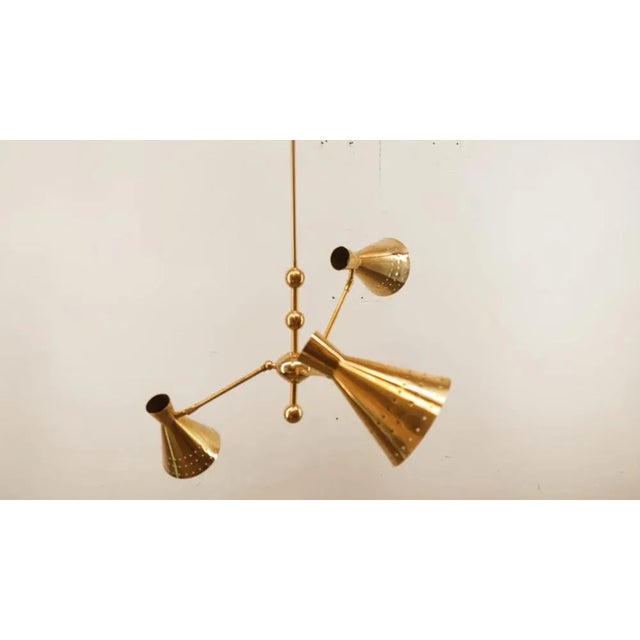 Adjustable Sputnik Lamp with Perforated Cones For Sale - Image 15 of 18