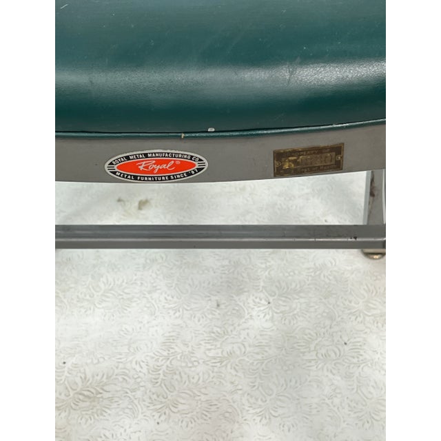1950s Vintage Royal Metal Industrial Chair For Sale - Image 5 of 11