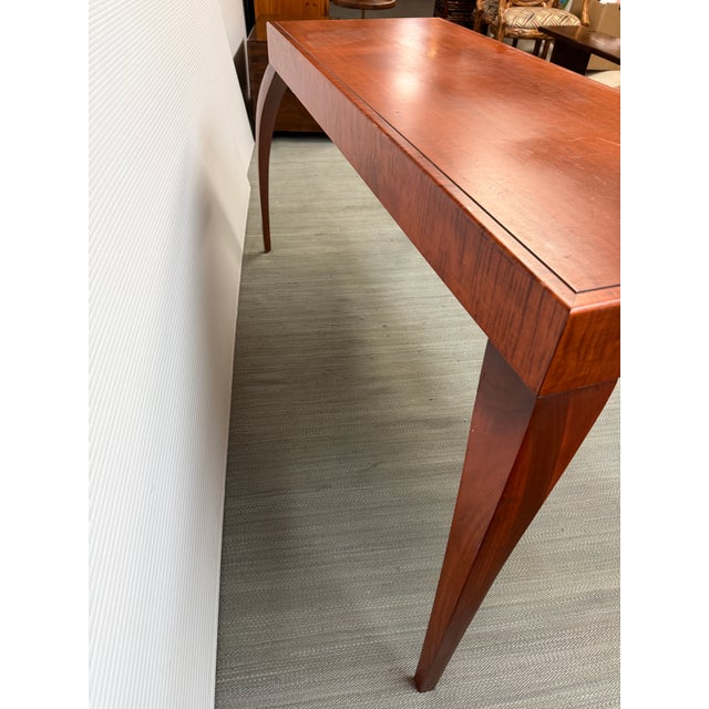 Post Modern Cherry Wood Stain Desk For Sale - Image 4 of 12