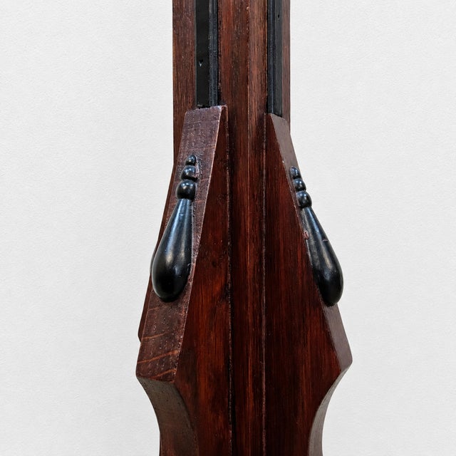 Wood Amsterdam School Stained Glass Floor Light, 1920s For Sale - Image 7 of 18