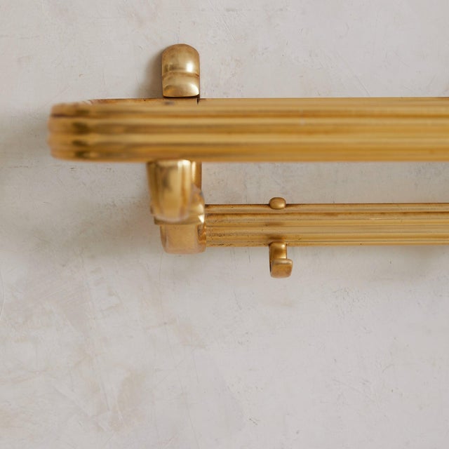 Austrian Brass + Rope Wall-Mounted Coat Rack, 1960s For Sale In Chicago - Image 6 of 9