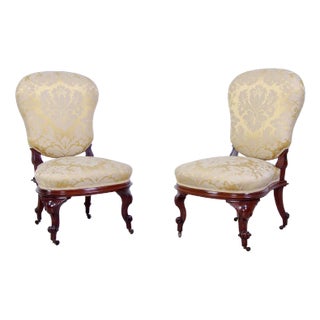 Set of Victorian British Lounge Chairs, 1890s For Sale