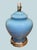 1970s Vintage Blue Glass Ginger Jar Lamp For Sale - Image 5 of 8