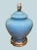 1970s Vintage Teal and Brass Lamp For Sale - Image 5 of 8