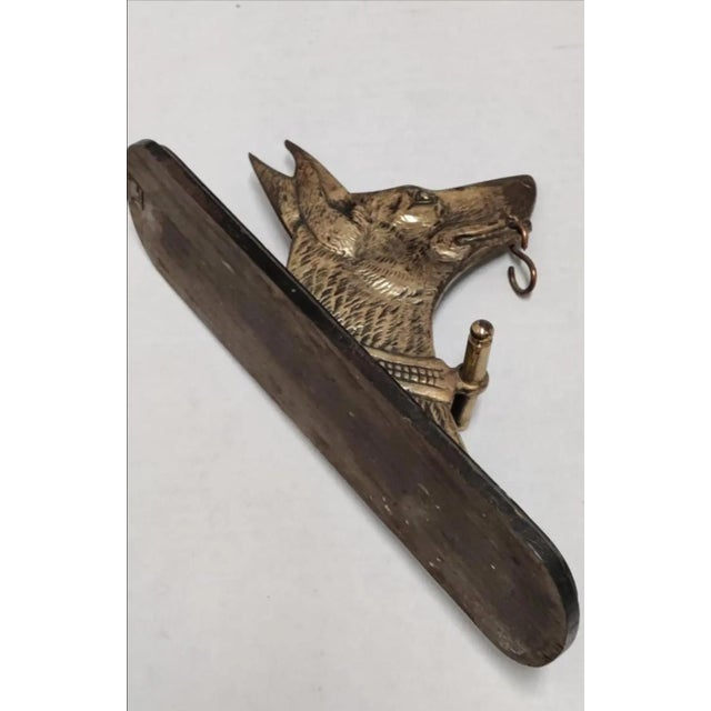 Figurative Arts & Crafts Bronze Figural Dog Wall Hanging Gong, 1920s For Sale - Image 3 of 6