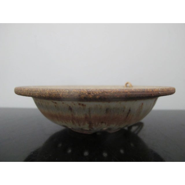 Nw Studio Art Pottery Stoneware Colander Strainer Bowl Signed Wally Schwab For Sale In Portland, OR - Image 6 of 8