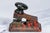 Victorian Unusual Painted Pattern Antique Metal Cast Iron Desk Embosser Clamp Paperweight Industrial Home Decor For Sale - Image 3 of 8