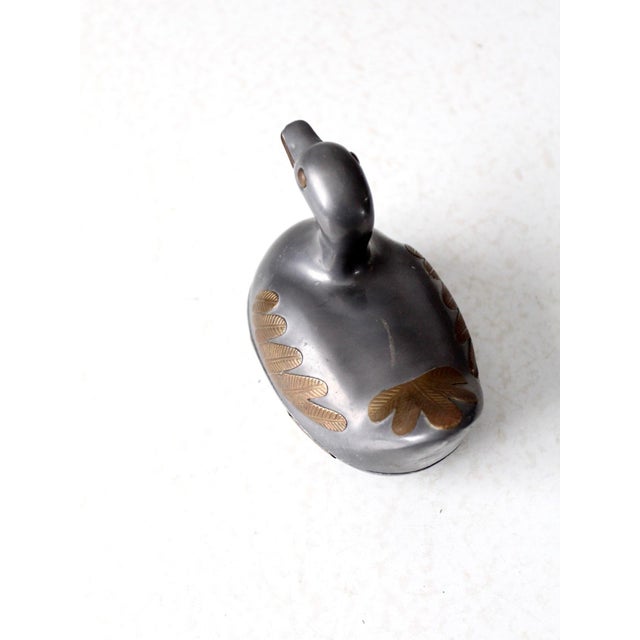 Vintage Pewter and Brass Duck Trinket Box For Sale - Image 9 of 12