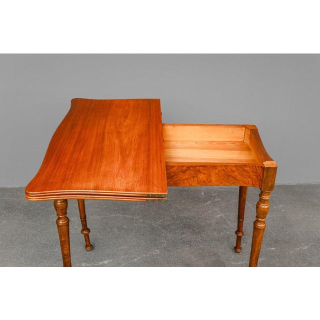 Antique Game Table or Console Table in Walnut, Late 19th Century For Sale - Image 16 of 18