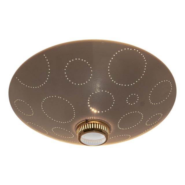 Swiss Flush Mount in Glass and Brass from Belmag, 1950s For Sale