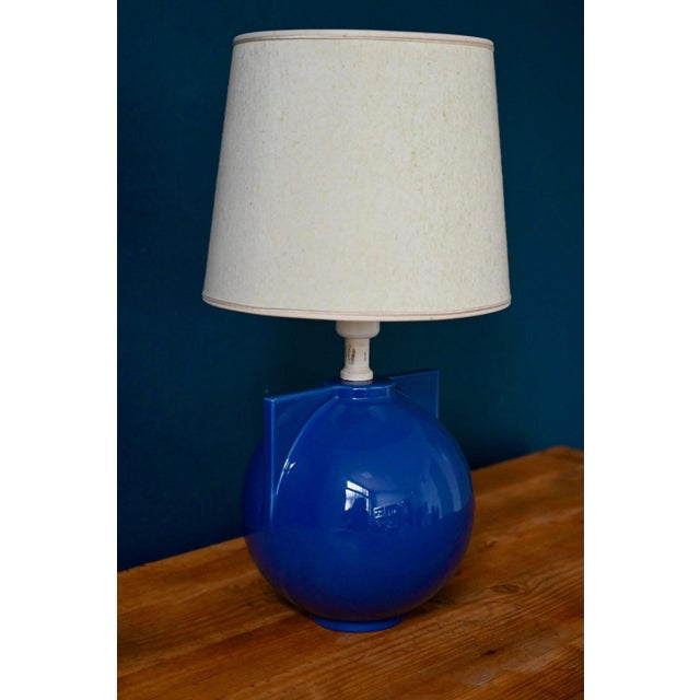 Blue Vintage Ceramic Lamp from Ikea, 1990s For Sale - Image 8 of 11