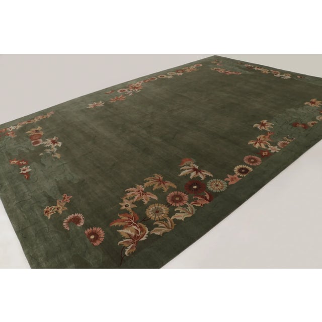 Hand-knotted in wool, this 12x18 contemporary oversized rug joins Rug & Kilim’s Art Deco collection, featuring an...