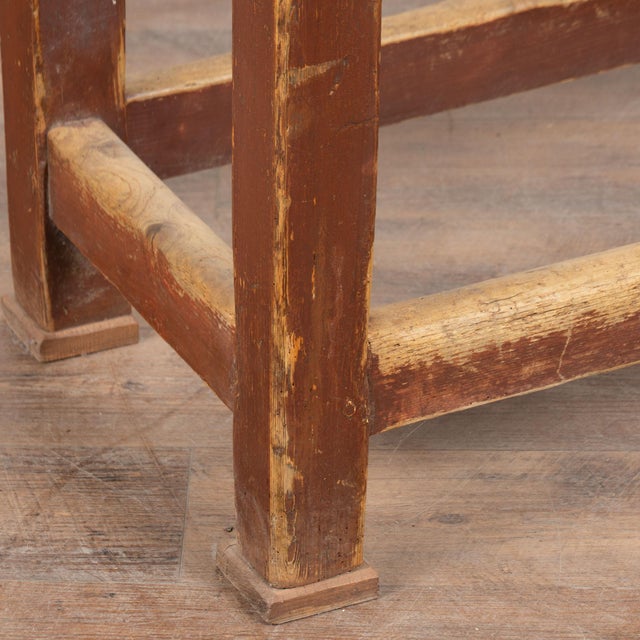 19th Century Rustic Original Painted Work Console Table For Sale - Image 11 of 14