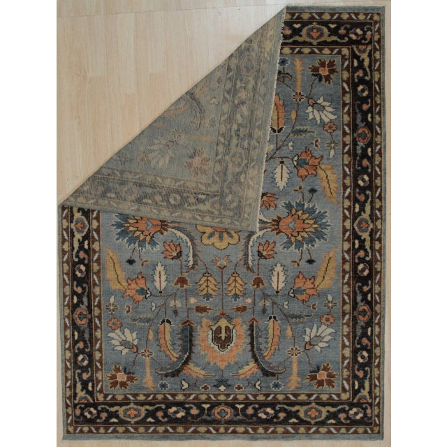Traditional 9x12 Ashford Gray Floral Traditional Hand Knotted Wool Carpet Rug For Sale - Image 3 of 6