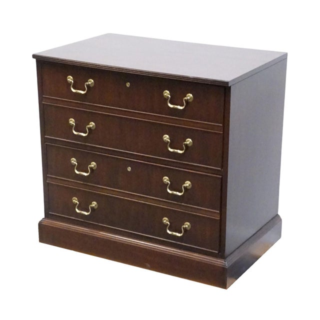 Traditional Mount Airy Sold Mahogany Traditional Style 31" File Cabinet For Sale - Image 3 of 14