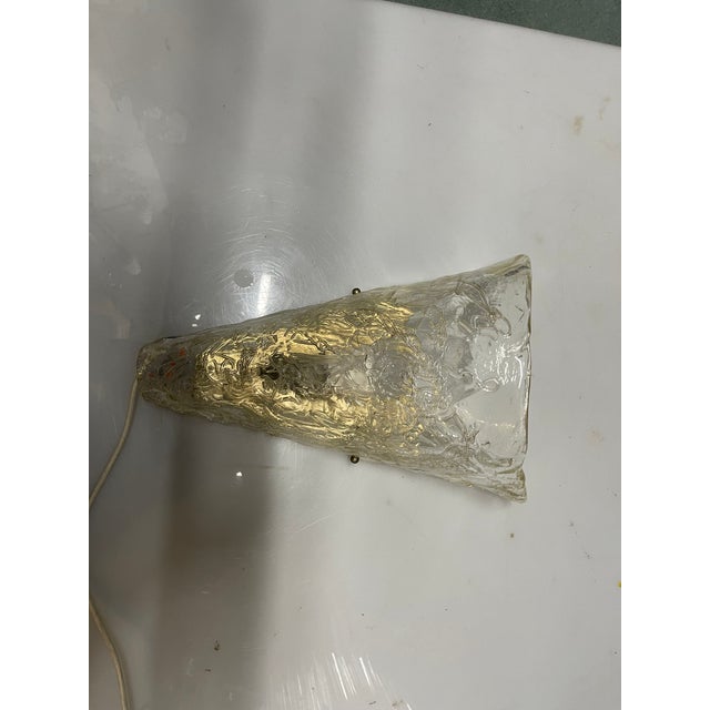 Large Ice Wall Sconce in Murano Glass, 1970s For Sale - Image 12 of 16