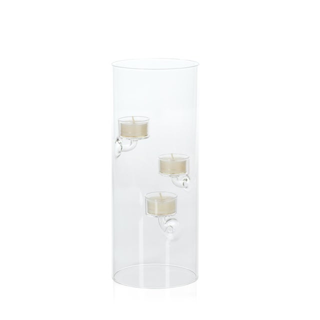 Suspended Glass Tealight Holder/Hurricane- 4.75" x 11.75"