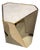 Hexagonal Brass and Quartz Side Table For Sale