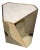 Hexagonal Brass and Quartz Top Side Table For Sale