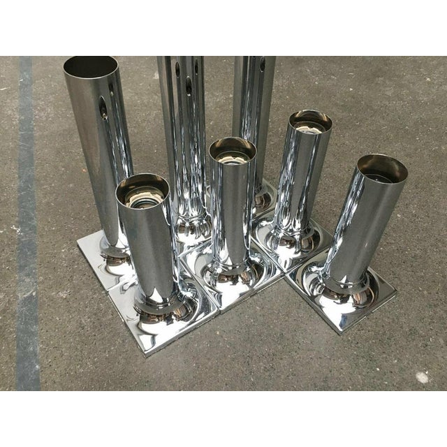 Mid-Century Space Age German Model A248 Chrome Ceiling or Wall Lamps by Rolf Krüger for Staff, 1960s, Set of 7 For Sale - Image 5 of 18