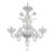 Vintage Baroque Style Quilted Cristallo Murano Chandelier For Sale